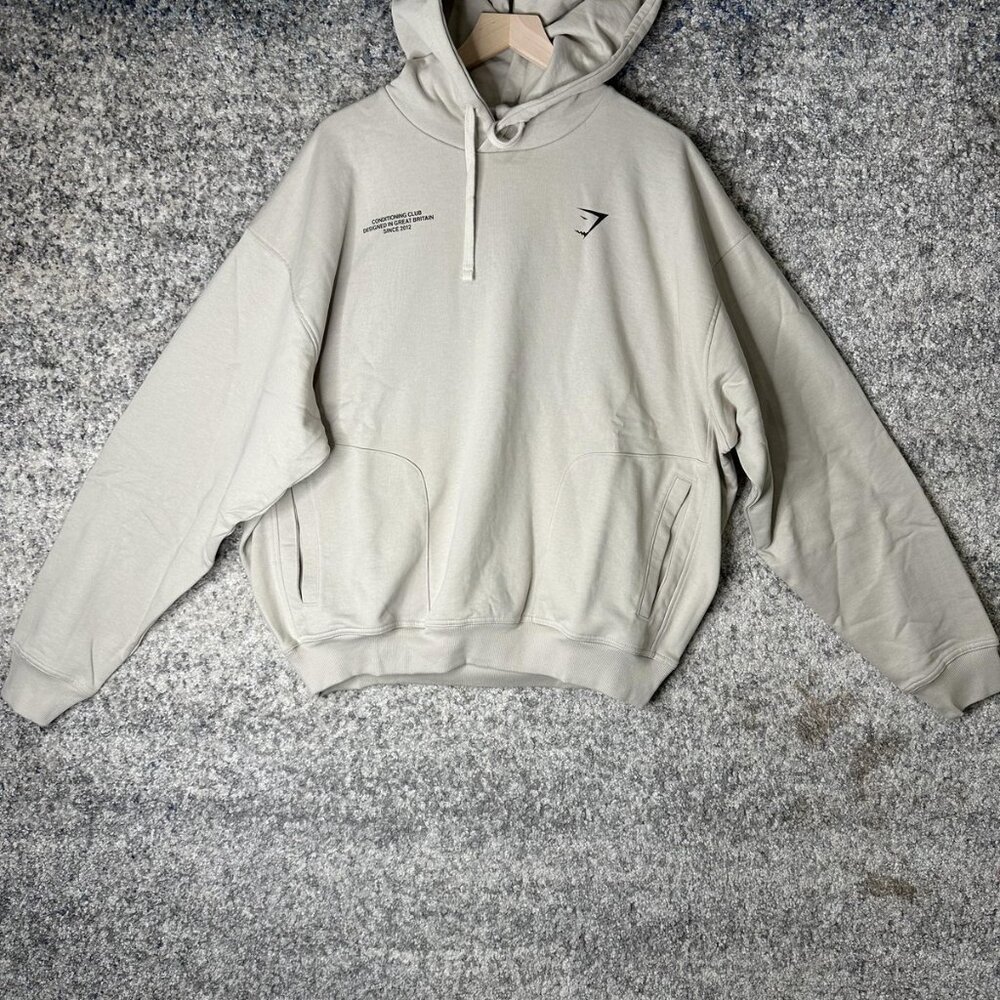 Gymshark Light Beige/Cream Logo Hoodie